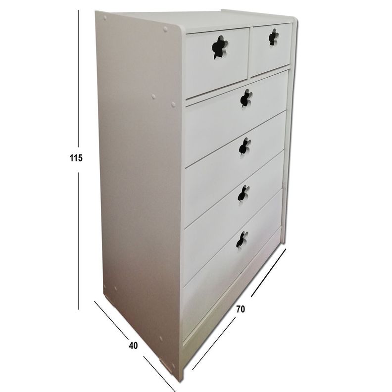 Cajonera 6 C Blanco Flor-1