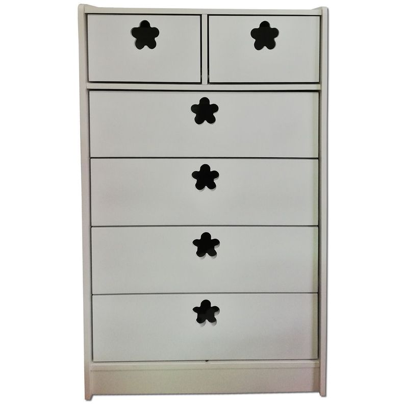Cajonera 6 C Blanco Flor-0