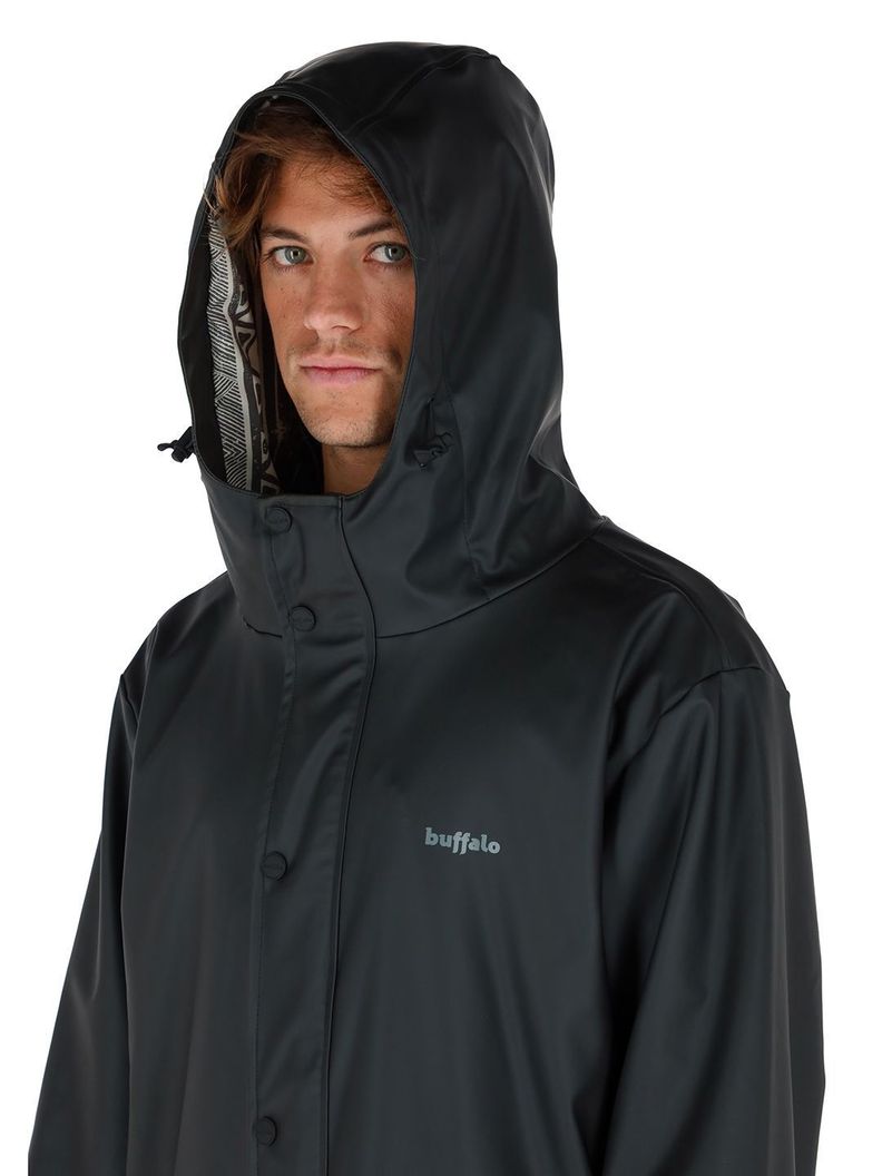 Chaqueta Impermeable Raincoat Negro Mate Hombre-3
