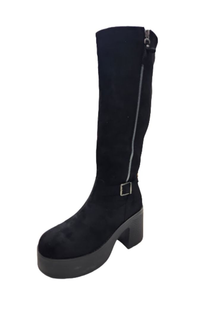 Bota Bucanera Mujer Negro-0