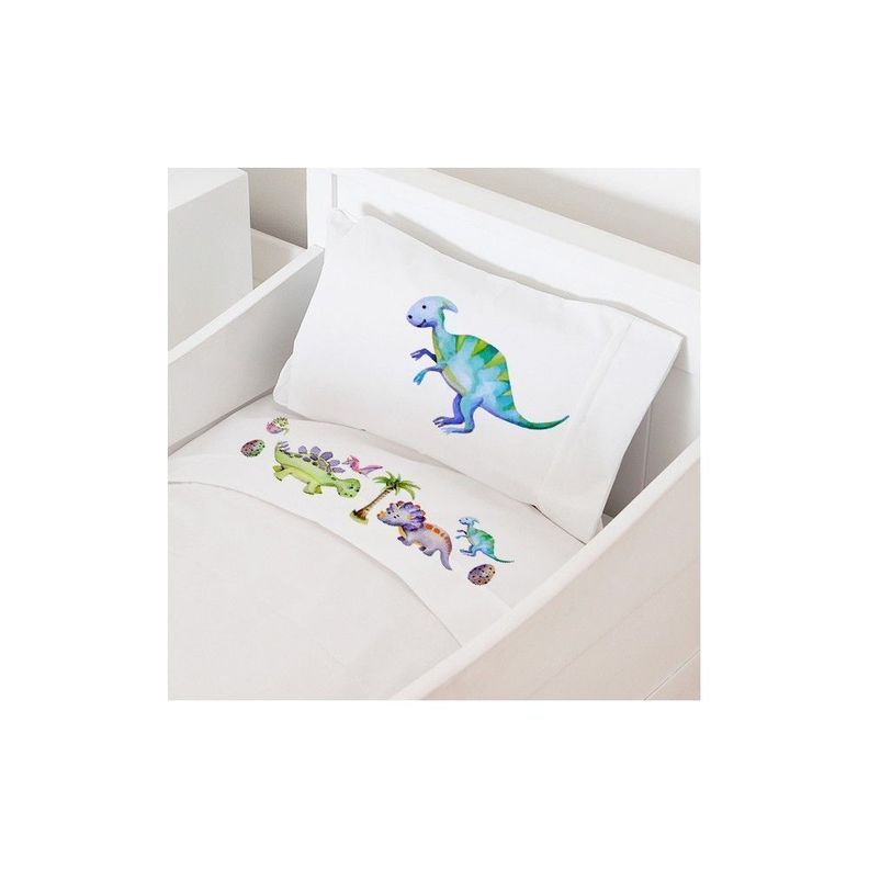 Juego de Sábanas Pack & Play Dinosaurio-0