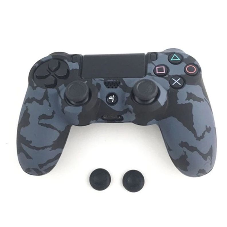 Funda Para Control PS4 Militar Negro Camuflaje-0