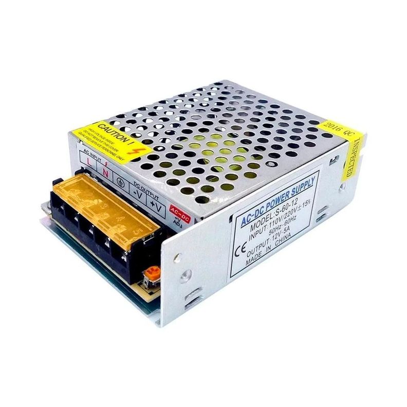 Fuente De Poder Switching O Conmutada - 12v - 5a - 60w