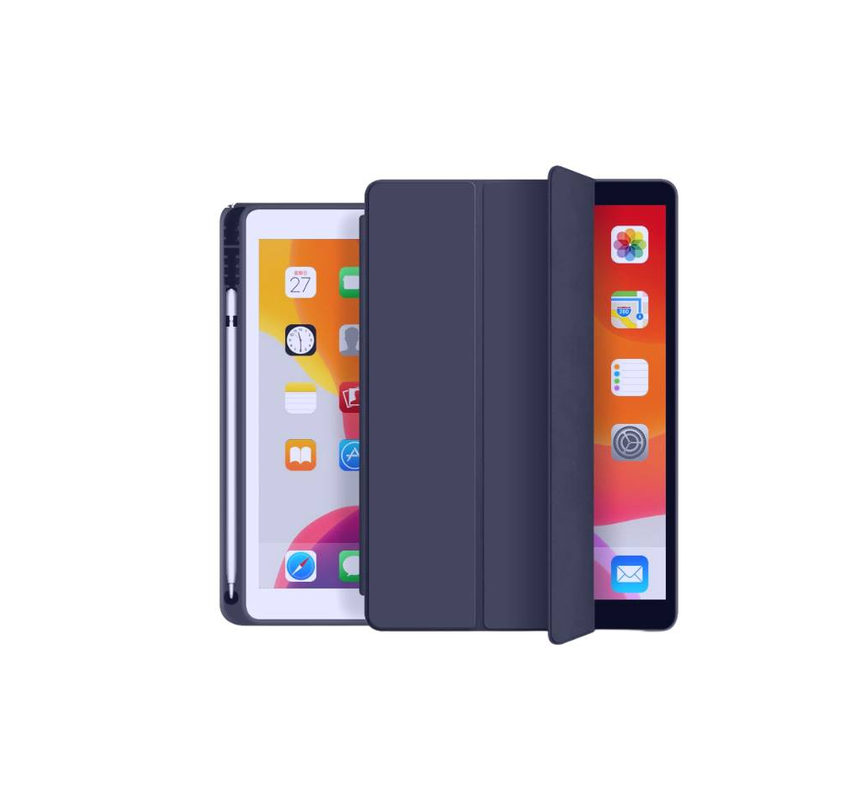 Carcasa Smart Cover Para Ipad 10.2 + Ranura Lápiz / Azul Oscuro-0