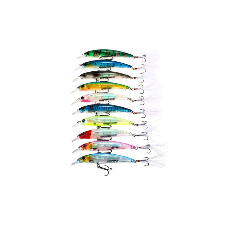 Pack 10 Señuelos de Pesca 8cm 10g-1