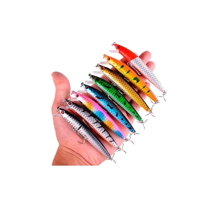 Pack 10 Señuelos de Pesca 8cm 10g-0
