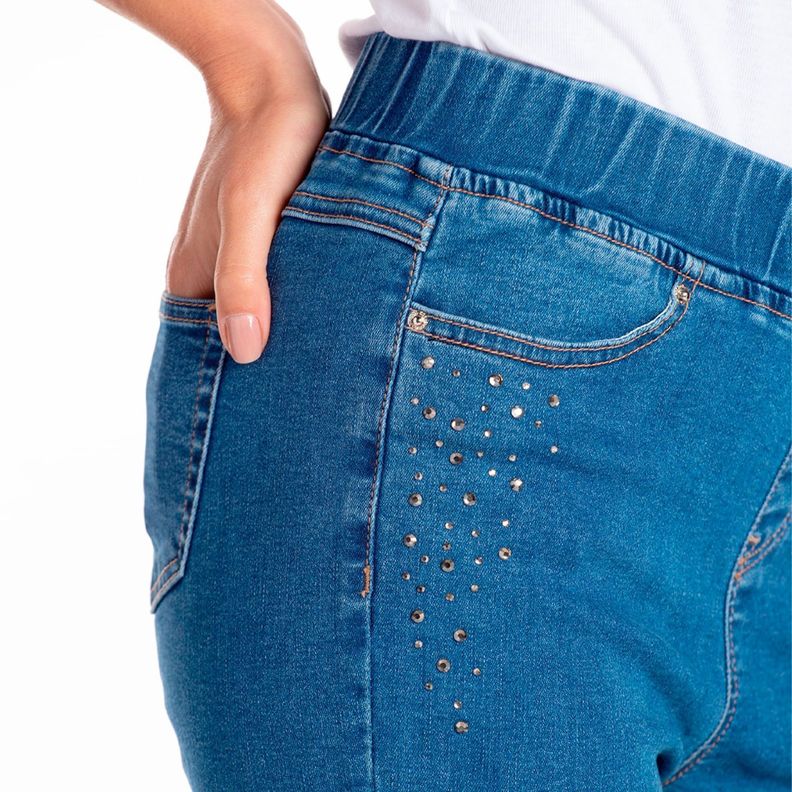 Legging Capri Jeans De Algodón Caffarena-2