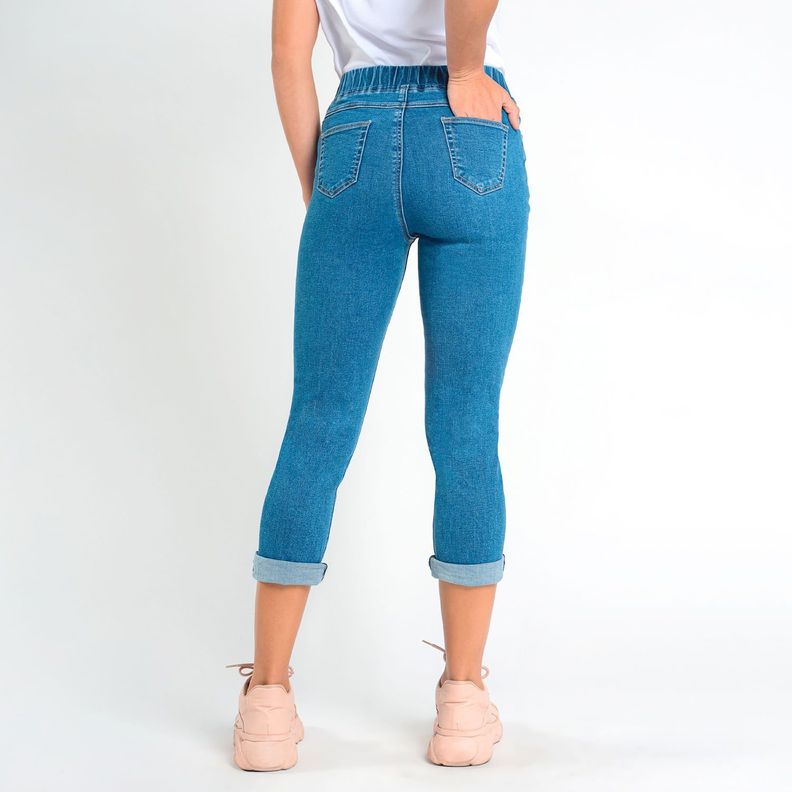 Legging Capri Jeans De Algodón Caffarena-1