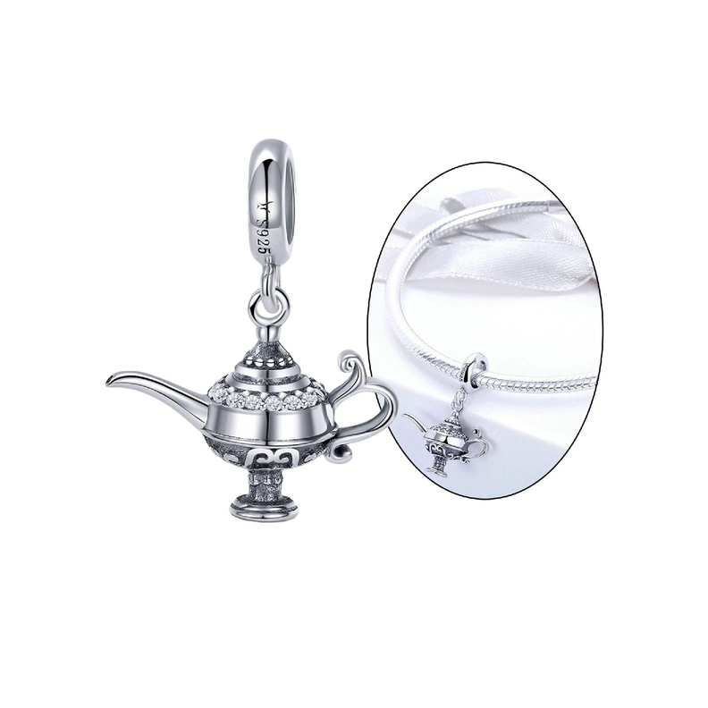 Charm Lámpara Mágica en Plata Fina 925 SILVER HEART-2