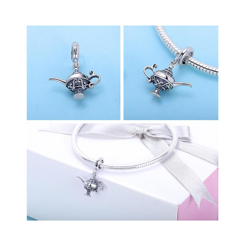 Charm Lámpara Mágica en Plata Fina 925 SILVER HEART-3