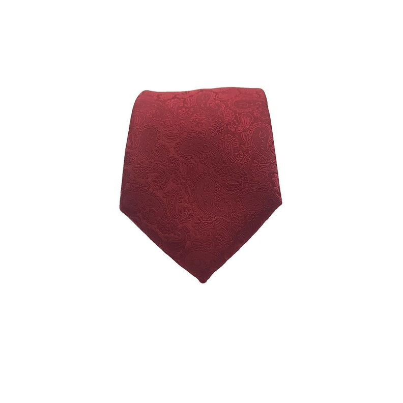 Corbata Lisa Roja Texturada Microfibra 7 cm-1