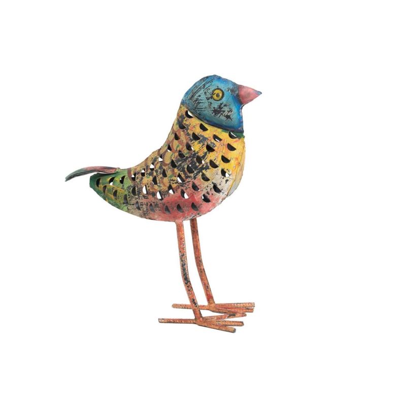 Pajarito Decorativo De Metal Porta Vela 43X11X42 CM-1