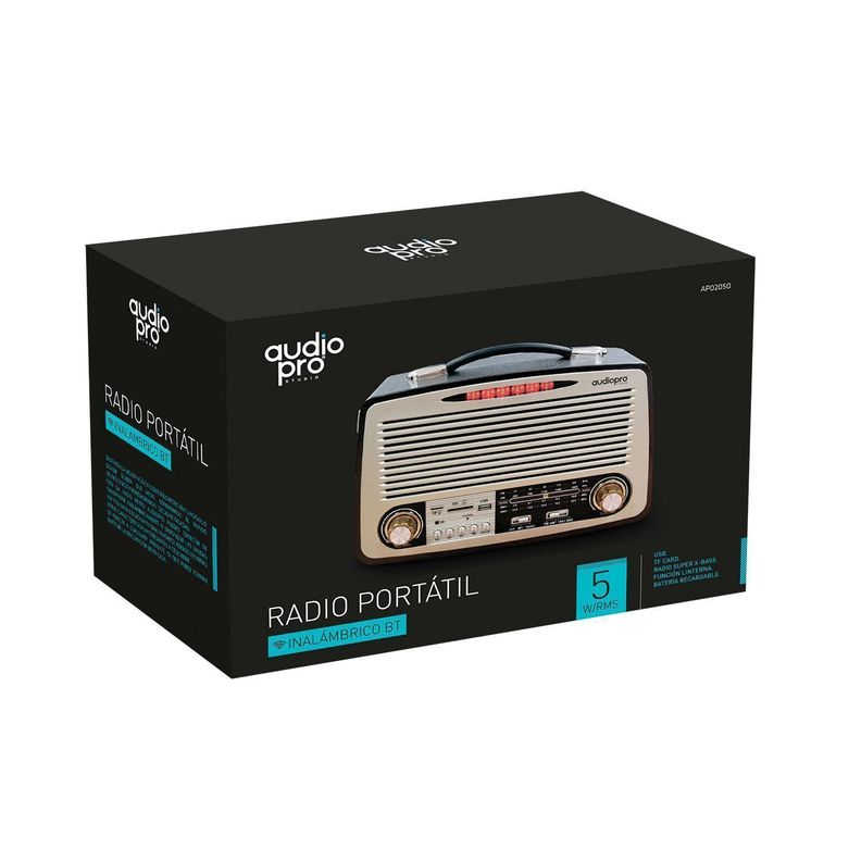 Radio Retro Bluetooth USB AM FM Audiopro-2