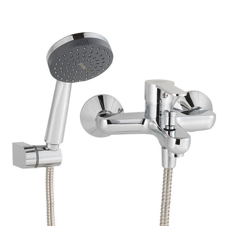 Monomando Llave Grifo Para Tina Ducha Modelo Arona Cromado-0