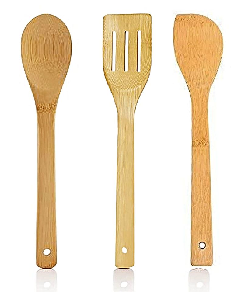 Set De Paletas De Cocina Madera Paletas Asado Utensilios Favorito-0