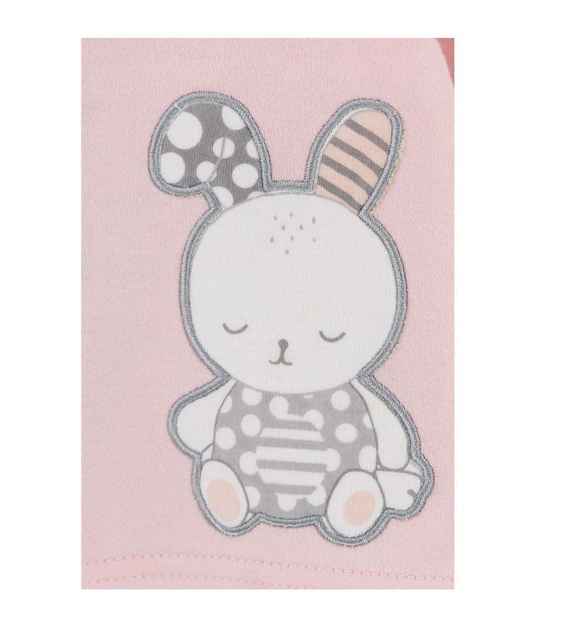 Conjunto de Algodón Rosado Gris para Bebé Pumucki-1