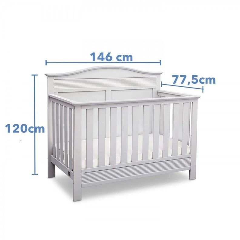 Cuna de madera 4 en 1 Barret Blanca-4