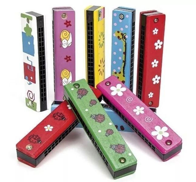 Armónica Infantil De Madera Para Niños-1