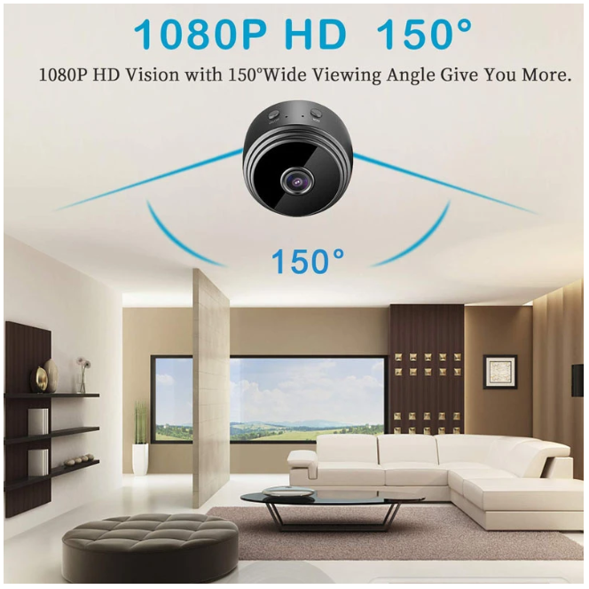 Mini Cámara De Seguridad A9 Con Wifi 1080P Visión Nocturna Inalámbrica Hogar-4