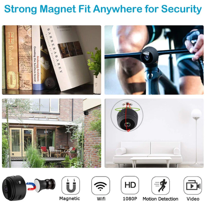 Mini Cámara De Seguridad A9 Con Wifi 1080P Visión Nocturna Inalámbrica Hogar-7