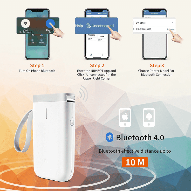Impresora Térmica de etiquetas Niimbot D11 – Bluetooth, portátil-2