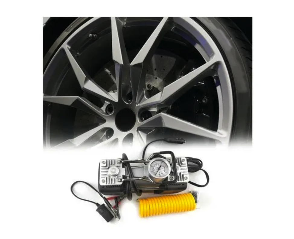 Compresor Inflador 2 Cilindros 150 Psi Auto Bicicleta -2