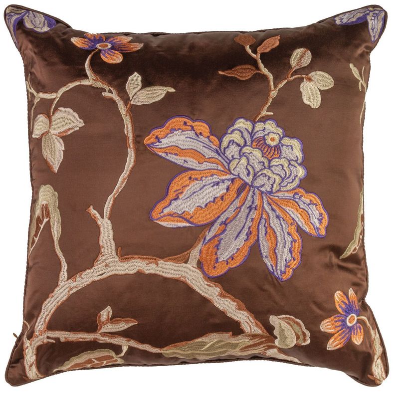 Cojin Mas Funda Decorativa Versalles En Cafè Oscuro  45x45 Cm-0