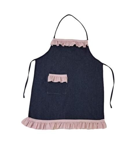 Pechera Mezclilla Apli Rosa Infantil -0