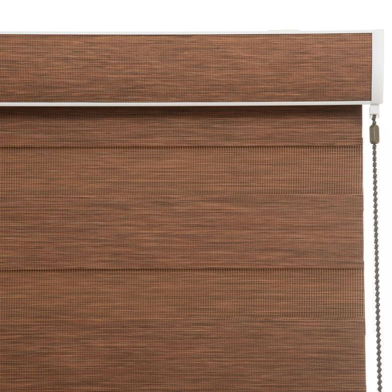 Cortina Roller Dúo Traslúcido 80x170 cm Café Claro-0