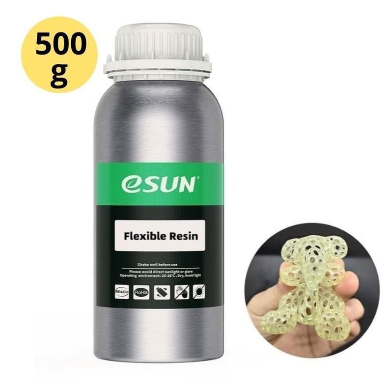 Resina Flexible Esun 3D 500g Amarillo Transparente-0