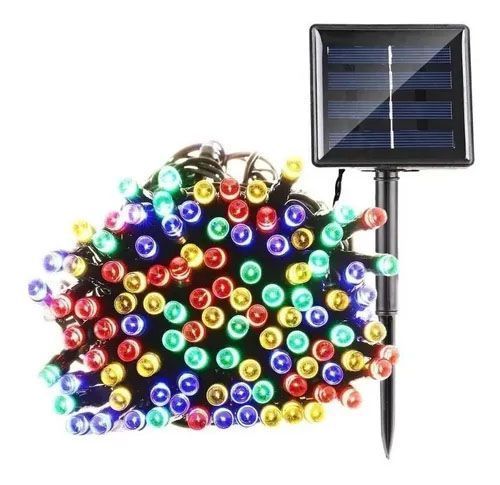 Luces Led Guirnalda Solar 100 Leds 10 Metros RGB-0