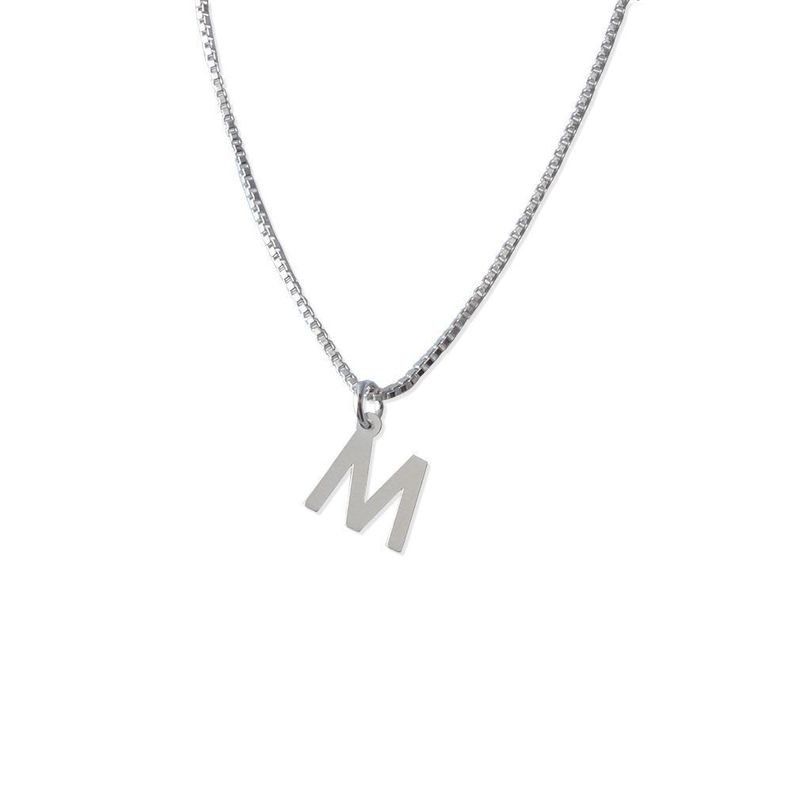 Cadena De Plata Mujer Con Inicial M - MABELITA-0
