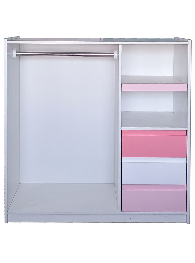 Mini Closet Montessori Minimal Rosado Blanco Rosa-0