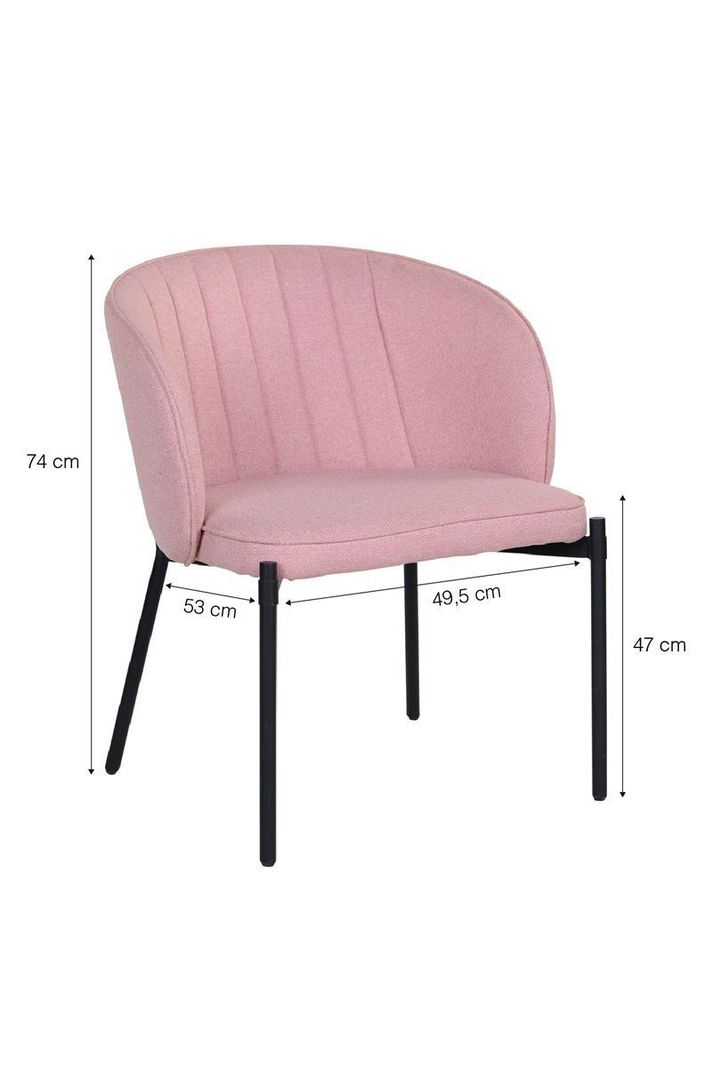 Silla de Comedor Claire Rosado-1