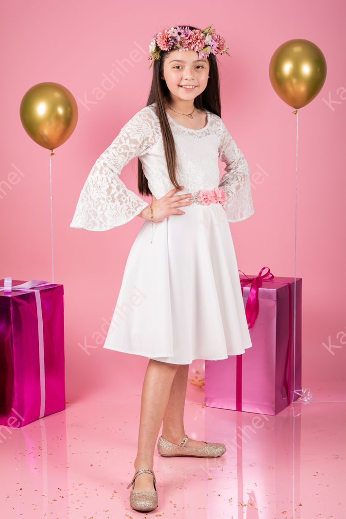 VESTIDO DE NIÑA CORTO BODA GALA BAUTIZO N013-1
