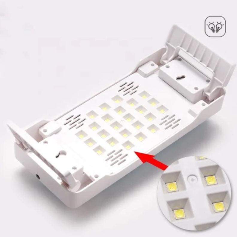Lámpara Uv/led Apoya Manos 2 En 1  72w Secado Uñas Manicure Blanca-1