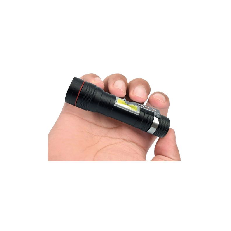 Linterna Led Recargable USB Zoom 3 Modos de Brillo Tecnolab-1