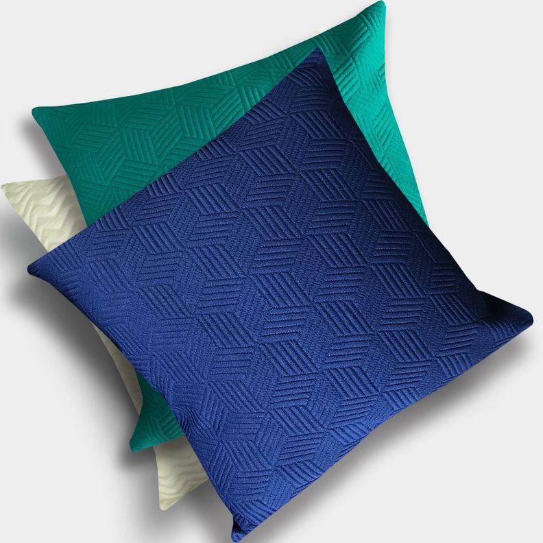 Cojín Azul Relieve 45x45-3