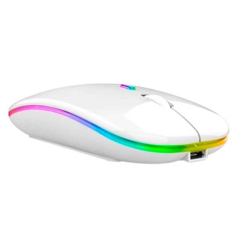 Mouse Silent 24g Inalámbrico Recargable Para Mac O Windows Plateado-0