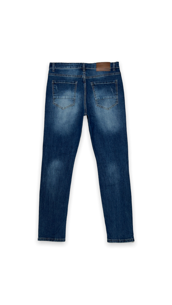 Jeans Hombre Skinny Azul Focalizado Destroyer-7