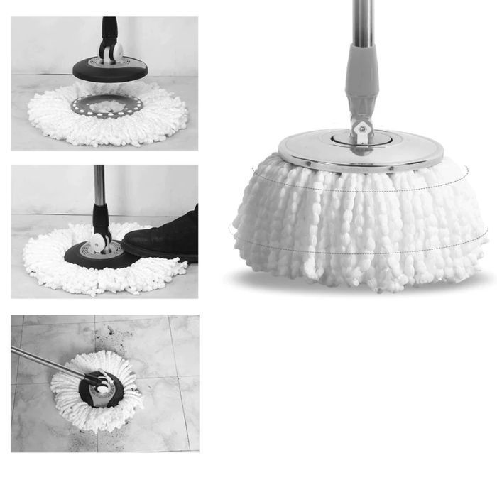 Set 5 Repuestos Blanco Cabezal Mopa Giratoria 360°-2