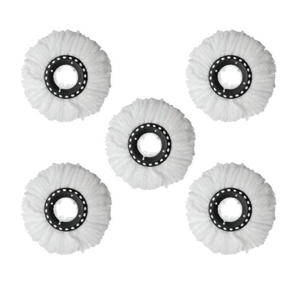 Set 5 Repuestos Blanco Cabezal Mopa Giratoria 360°-1