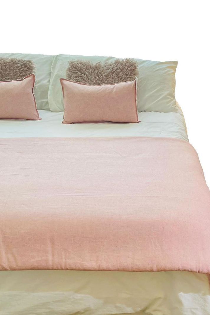 Set Piecera Lino Rosado 90 x 260 + 2 cojines 50 x 30 cm Antonia Paz-0