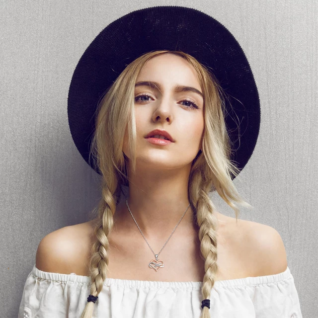Collar Corazón Infinito Plata 925 Bañado En Oro-3