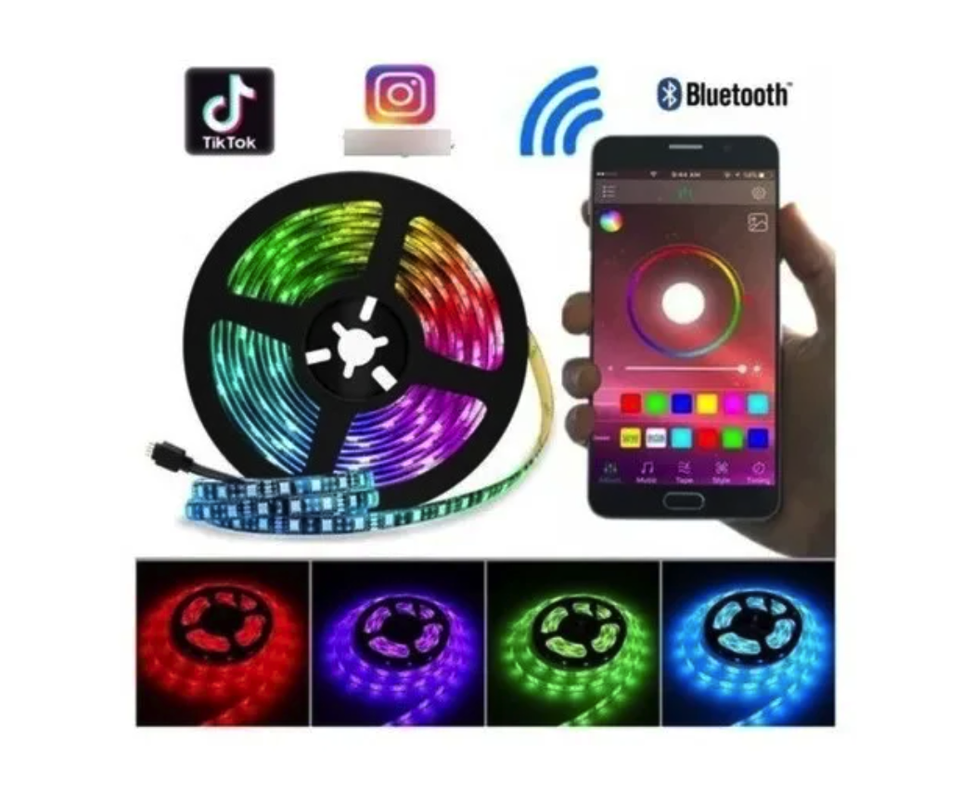 Cinta Tv Bluetooth Led 5 Metros Rgb Usb Smart 5v-4