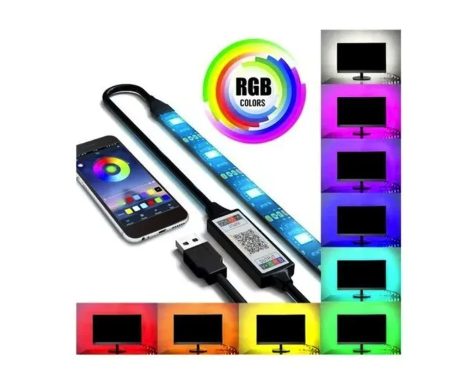 Cinta Tv Bluetooth Led 5 Metros Rgb Usb Smart 5v-2
