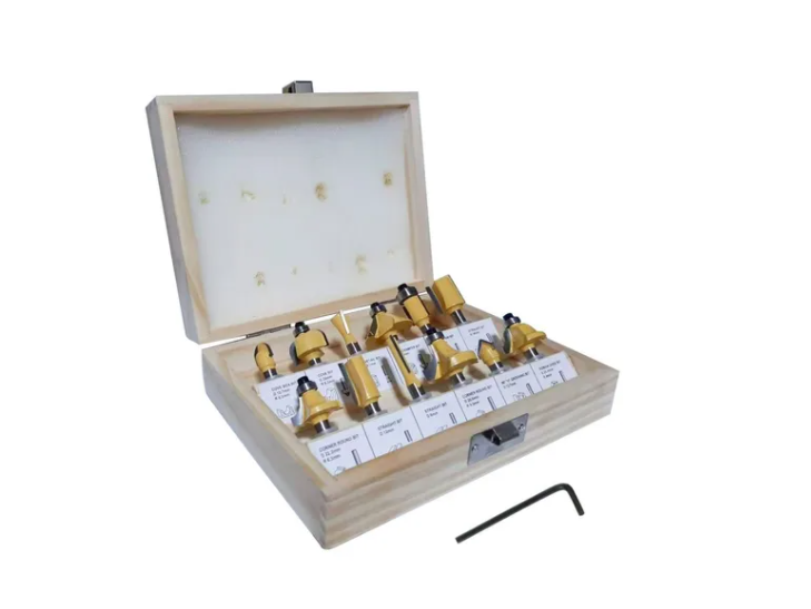 Set De 12 Brocas Fresas Madera Router 6.35mm-1
