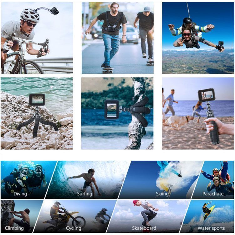 Kit Accesorios 50 para Cámaras Deportivas-3