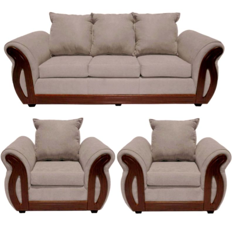 Juego de living 3-1-1 isidora beige-0