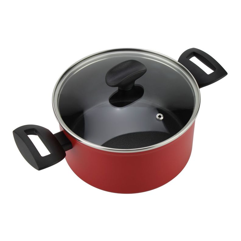 Batería de cocina de aluminio roja Máxima 6 Piezas-3